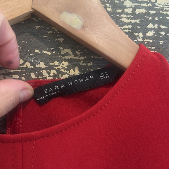 Zara Woman Crimson Red EUC dress - Picture 2 of 6